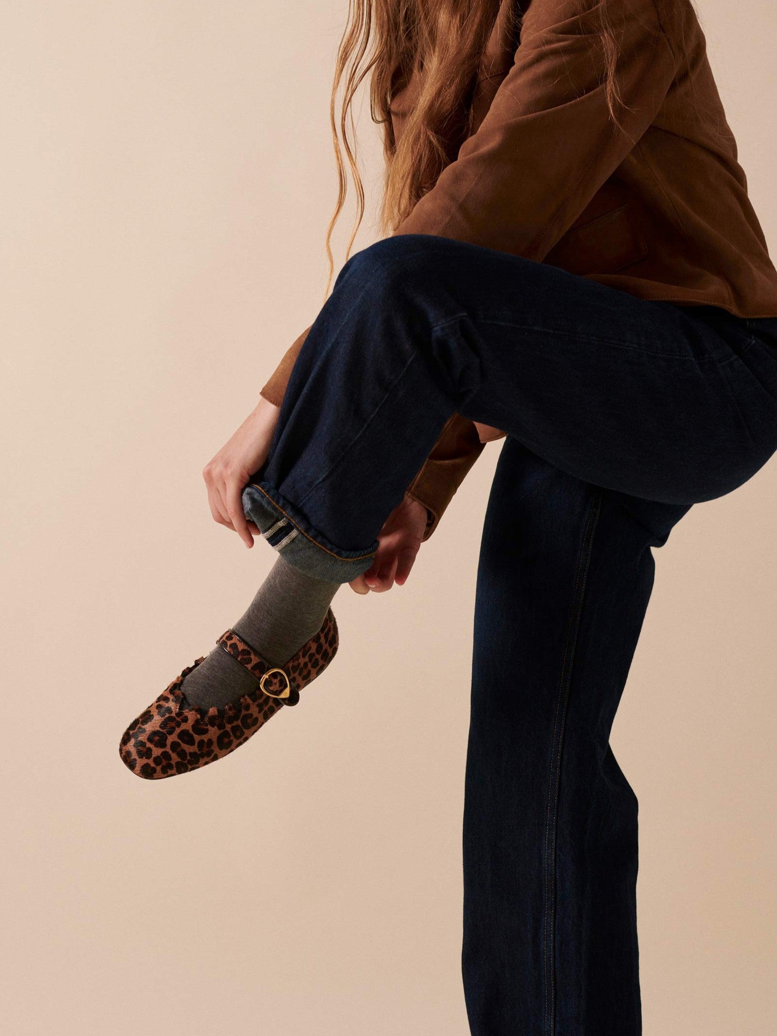 Ginger-leopard-ballerina-flat-portee