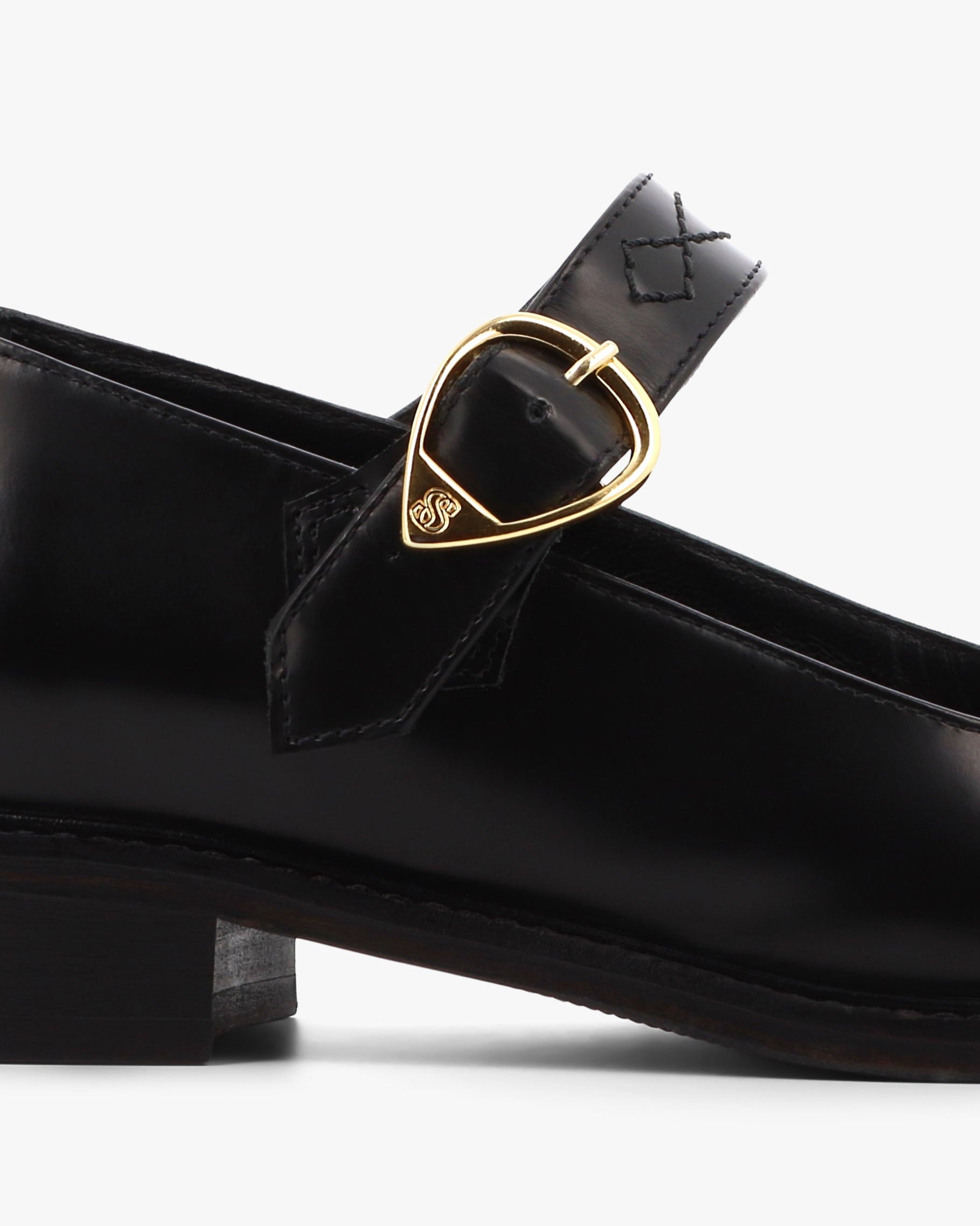 Socque-Ballerine-Maryjane-Dolly-Cuir-Polido-Noir-profil