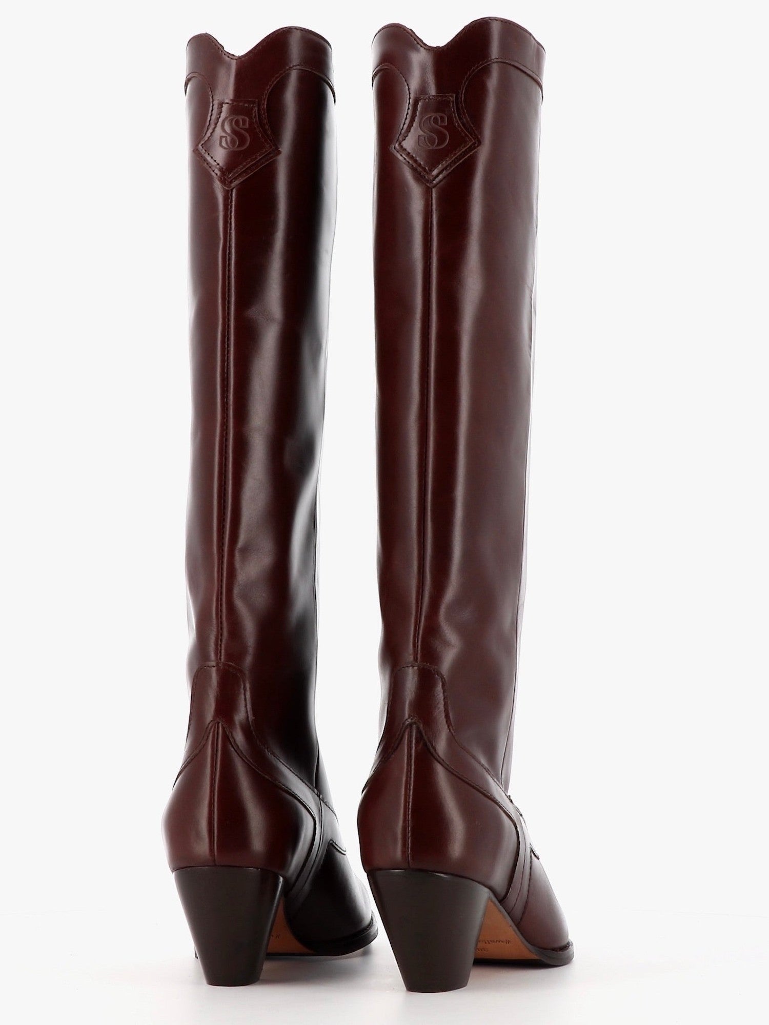 Socque-Bottes-Santiags-Dakota-chocolat-Marron-Back