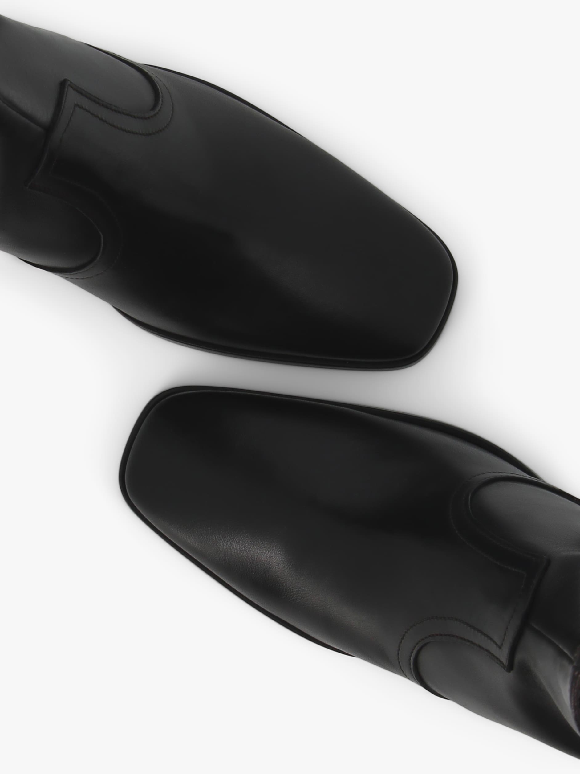 Socque-Cliff-bottine-cuir-noir-talon-top-detail