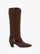 Socque-Dakota-Noisette-Marron-Botte-Haute-Nubuck-Santiag-Profil