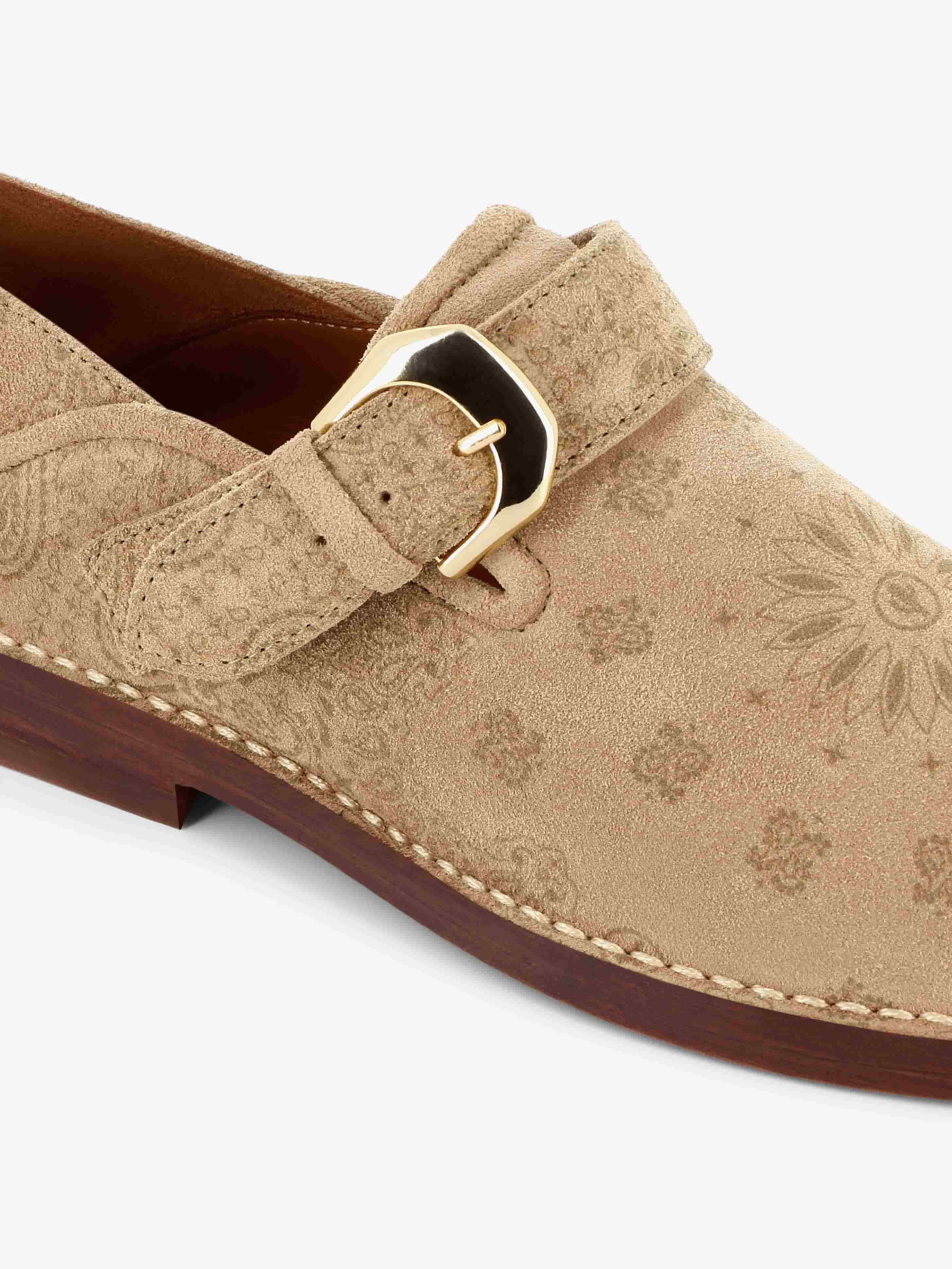 Socque-Paris-Arizona-Love-Bandana-Lucca-Daim-Taupe-Mule-Detail