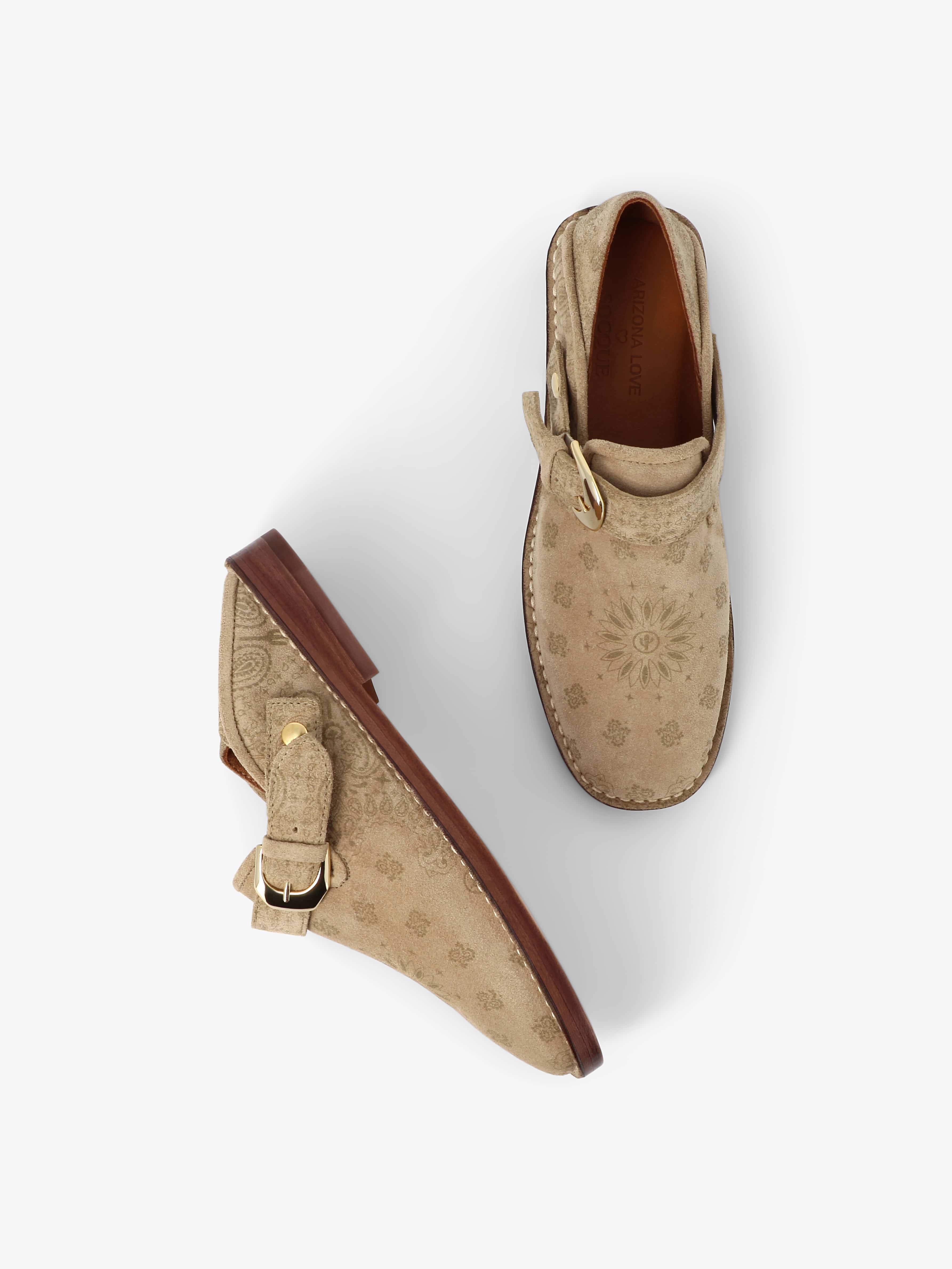 Socque-Paris-Arizona-Love-Bandana-Lucca-Daim-Taupe-Mule-Vue-Top-Side