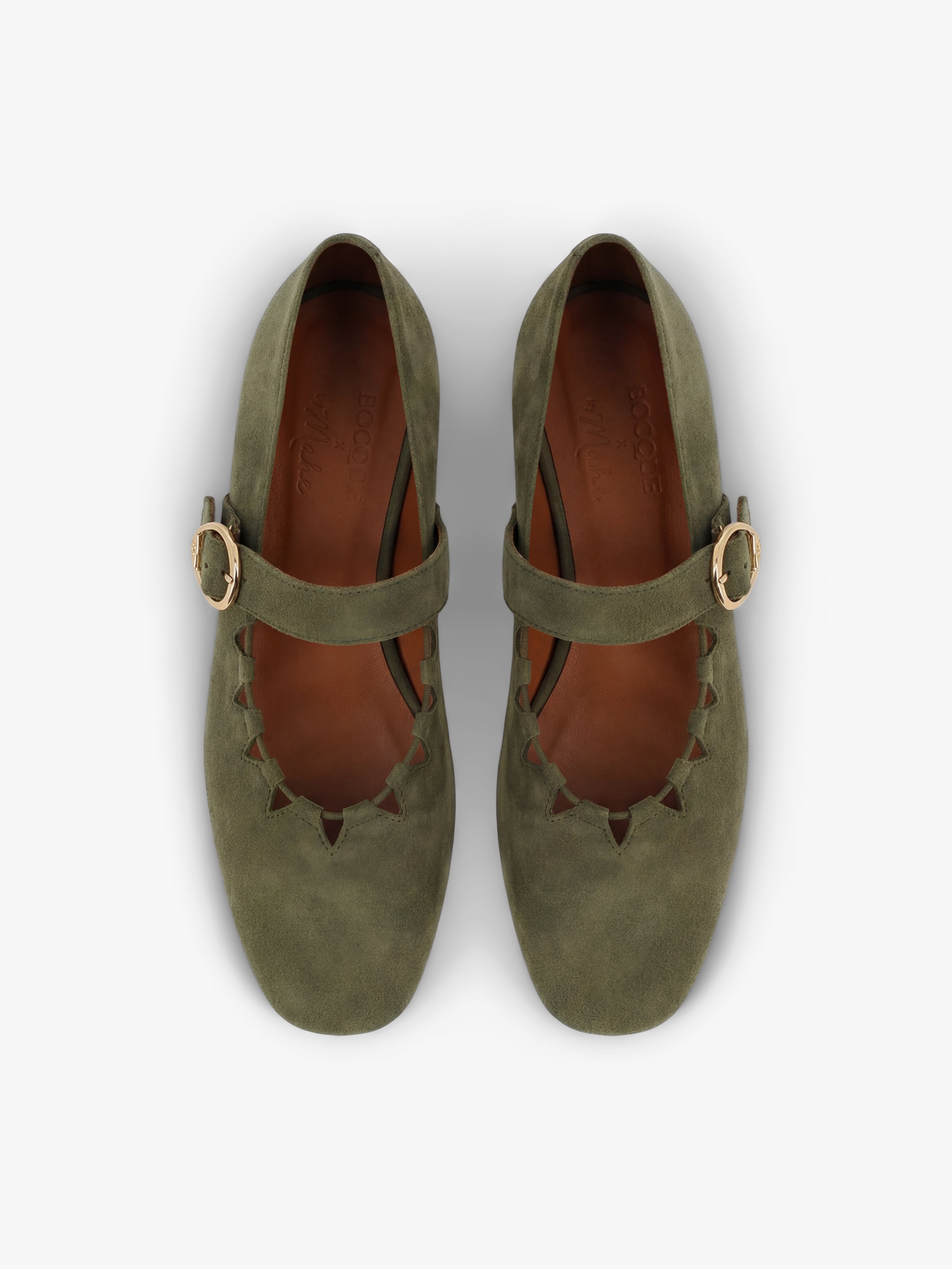 Socque-Paris-Ballerine-Ginger-Cuir-Daim-Kaki-Top