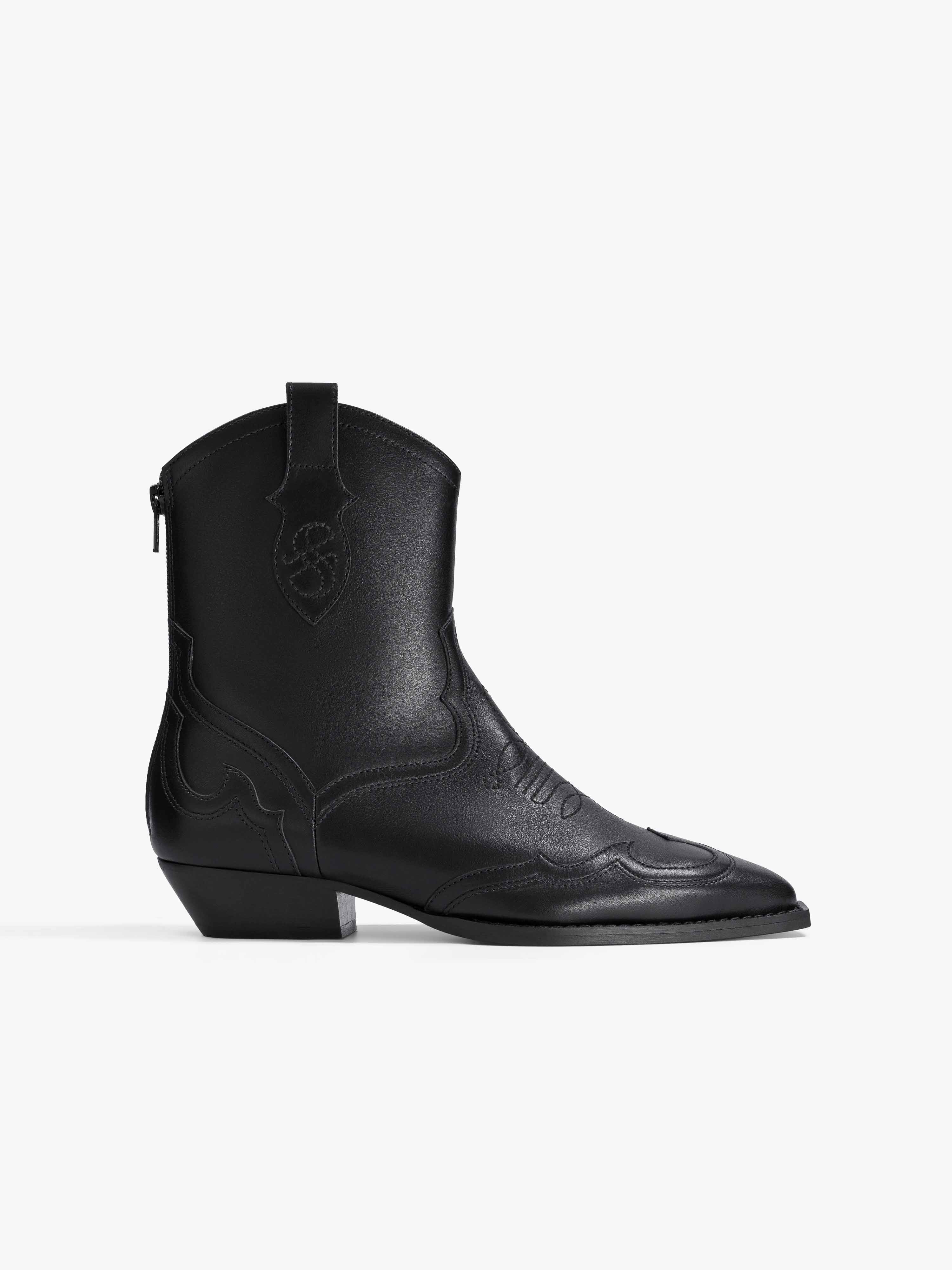 Socque-Paris-Boots-Bottine-Jackson-Cuir-Noir-Profil