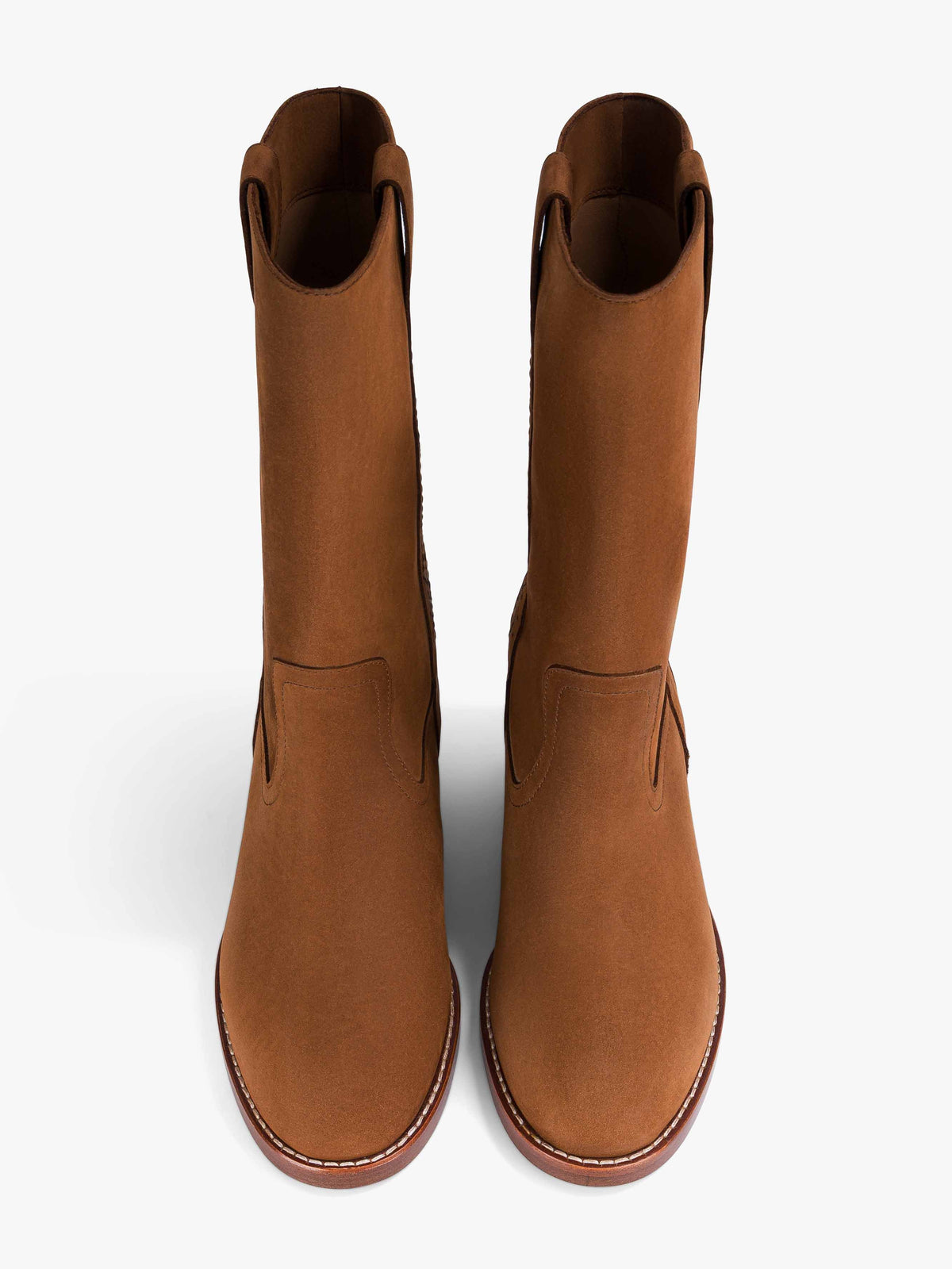 Socque-Paris-Botte-Dune-Nubuck-Brandy-Front