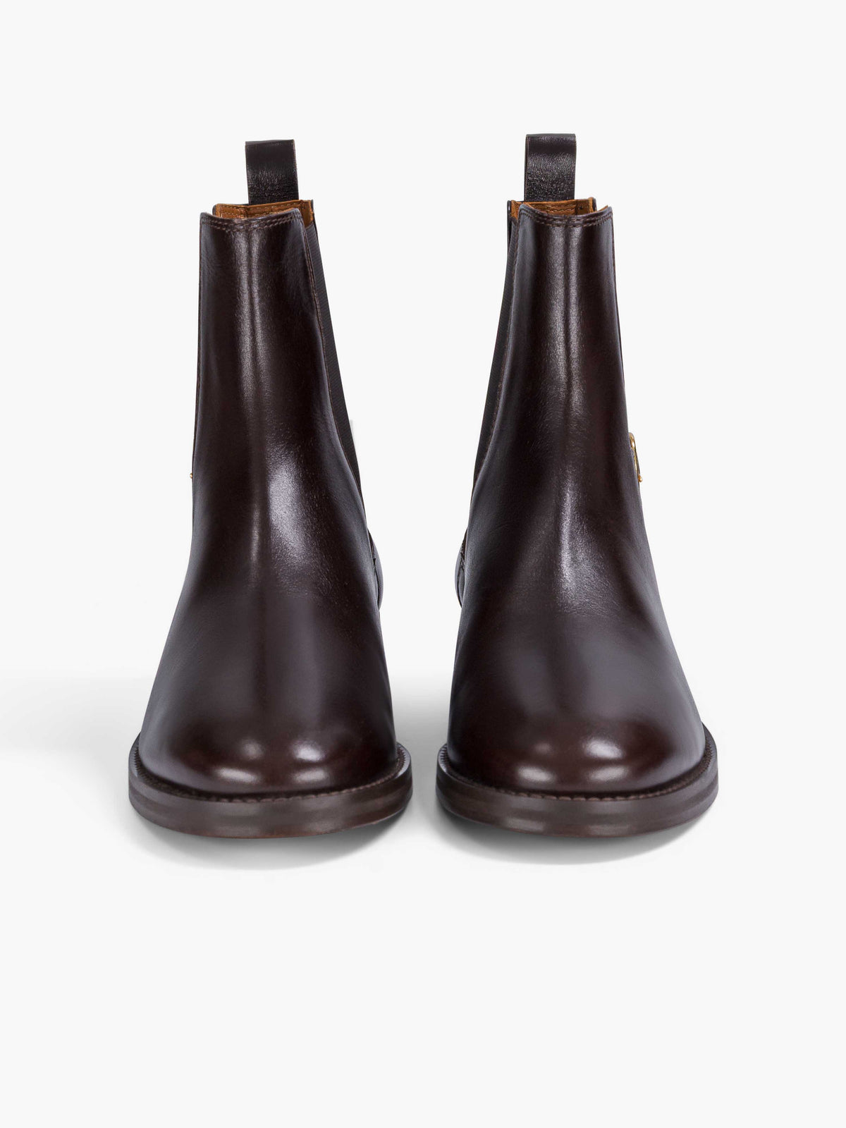 Socque-Paris-Bottine-Chelsea-Camden-Cuir-Chocolat-Front