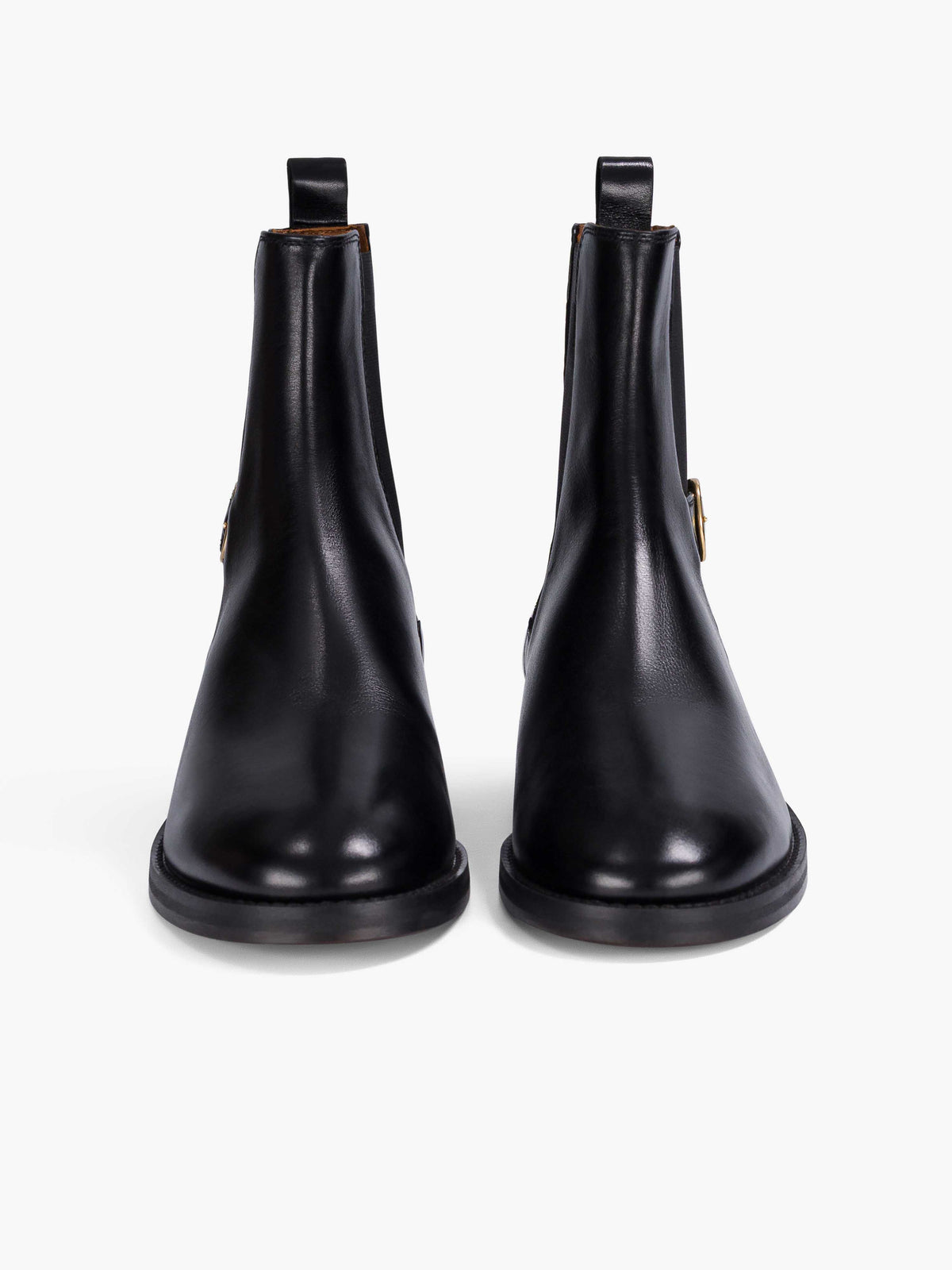 Socque-Paris-Bottine-Chelsea-Camden-Cuir-Noir-Front