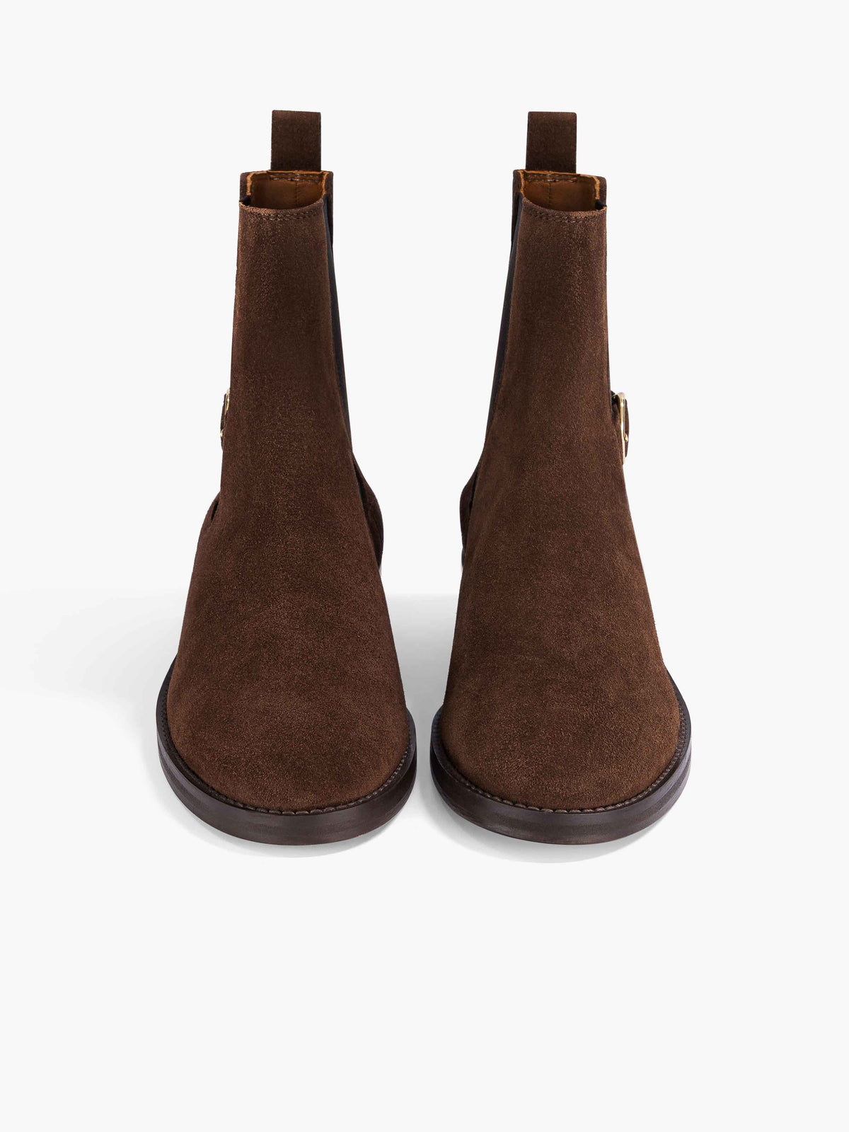 Socque-Paris-Bottine-Chelsea-Camden-Daim-Chocolat-Front