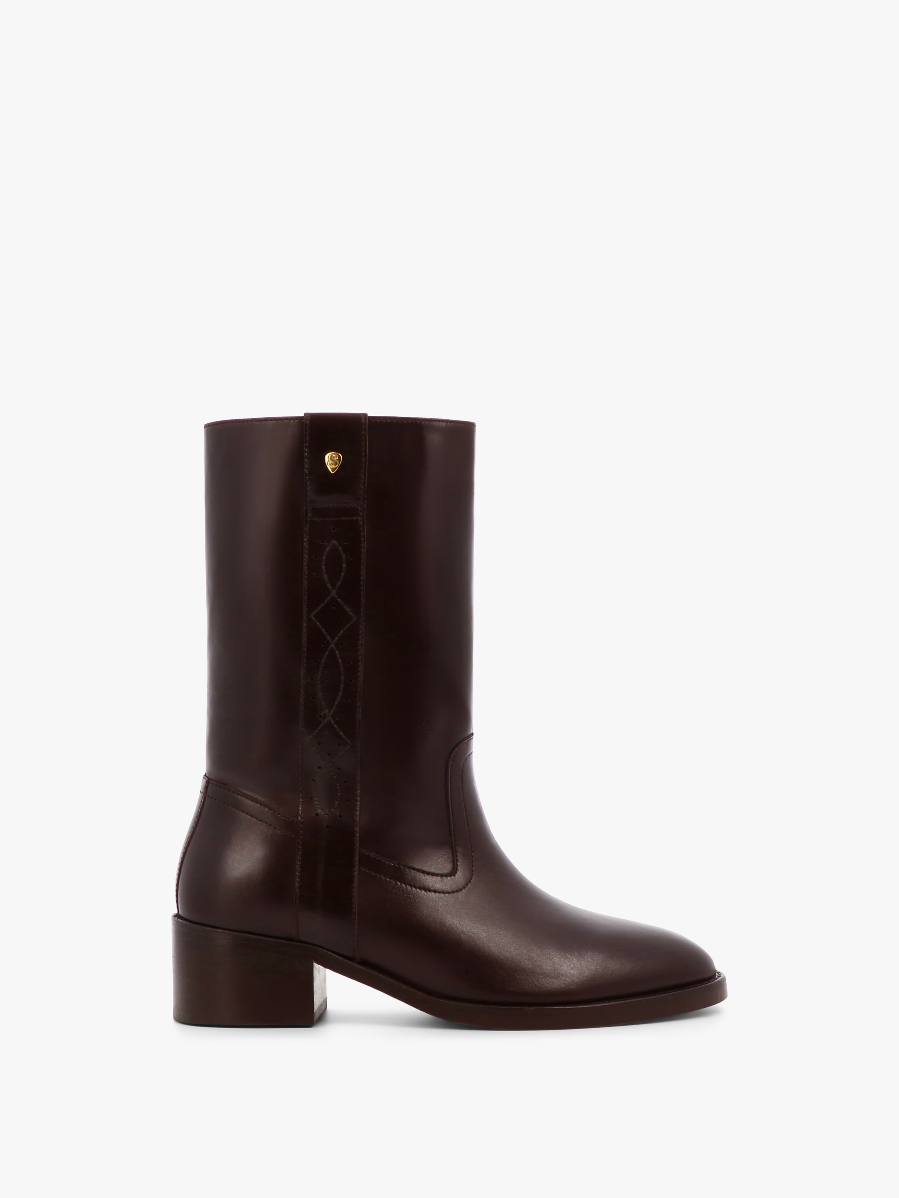 Socque-Paris-Dune-Marron-Bottine-Camarguaise-Talon-Profil