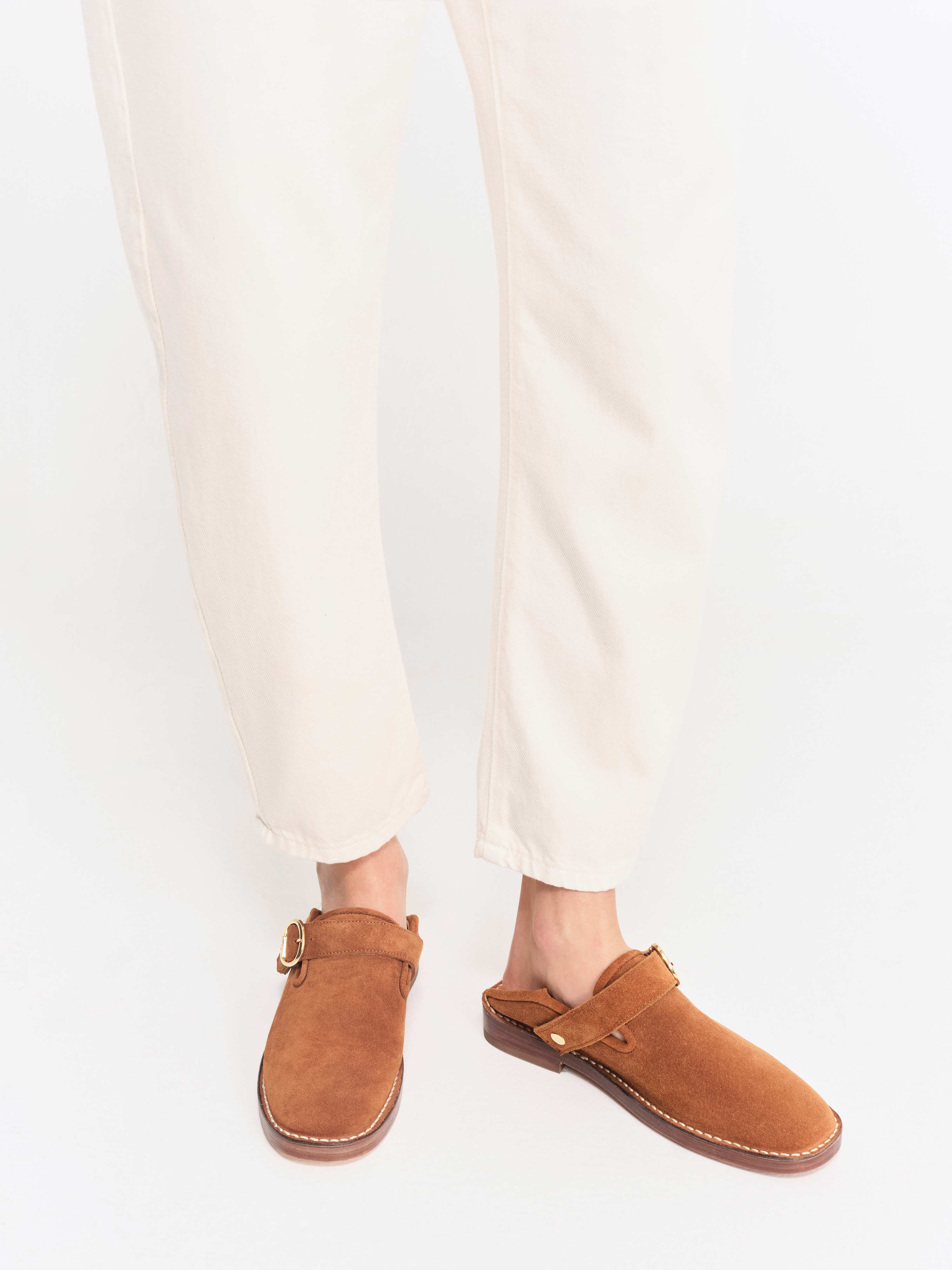 Socque-Paris-Lucca-Daim-Camel-Mule-Portee