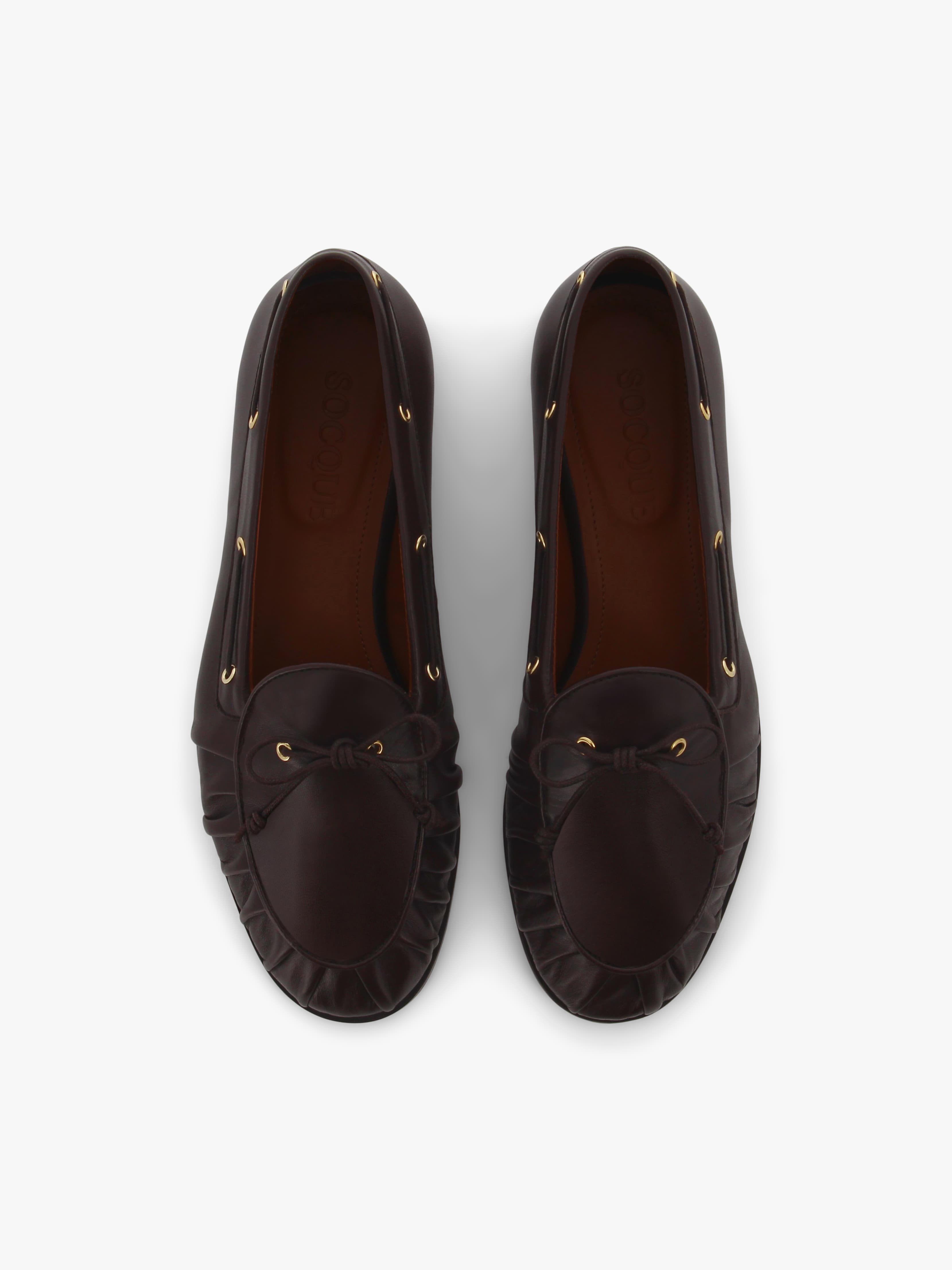 Socque-Paris-Mocassin-Como-Chocolat-Top