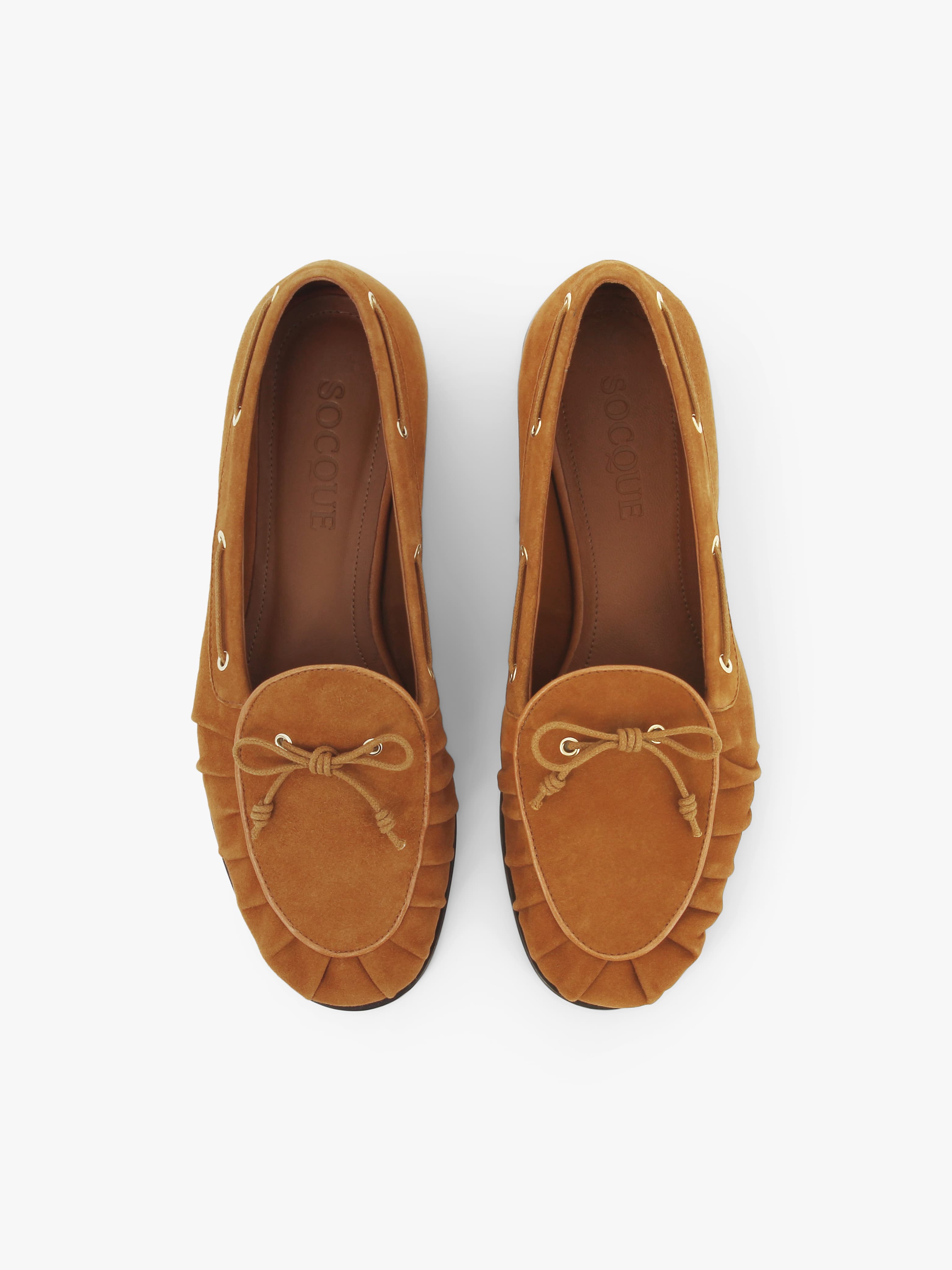 Socque-Paris-Mocassin-Como-Daim-Camel-Top