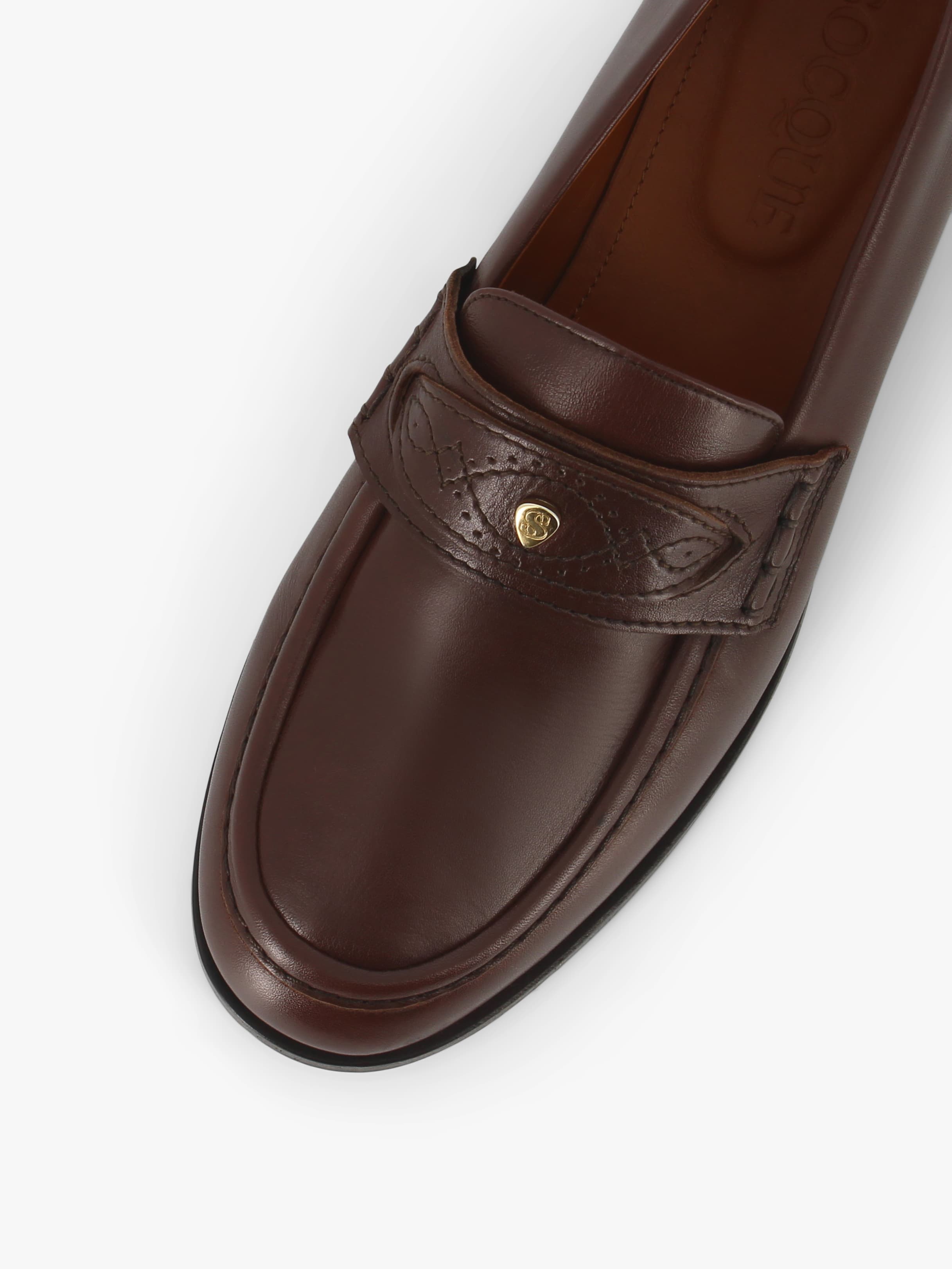 Socque-Paris-Mocassin-Ringo-Cuir-Chocolat-Top