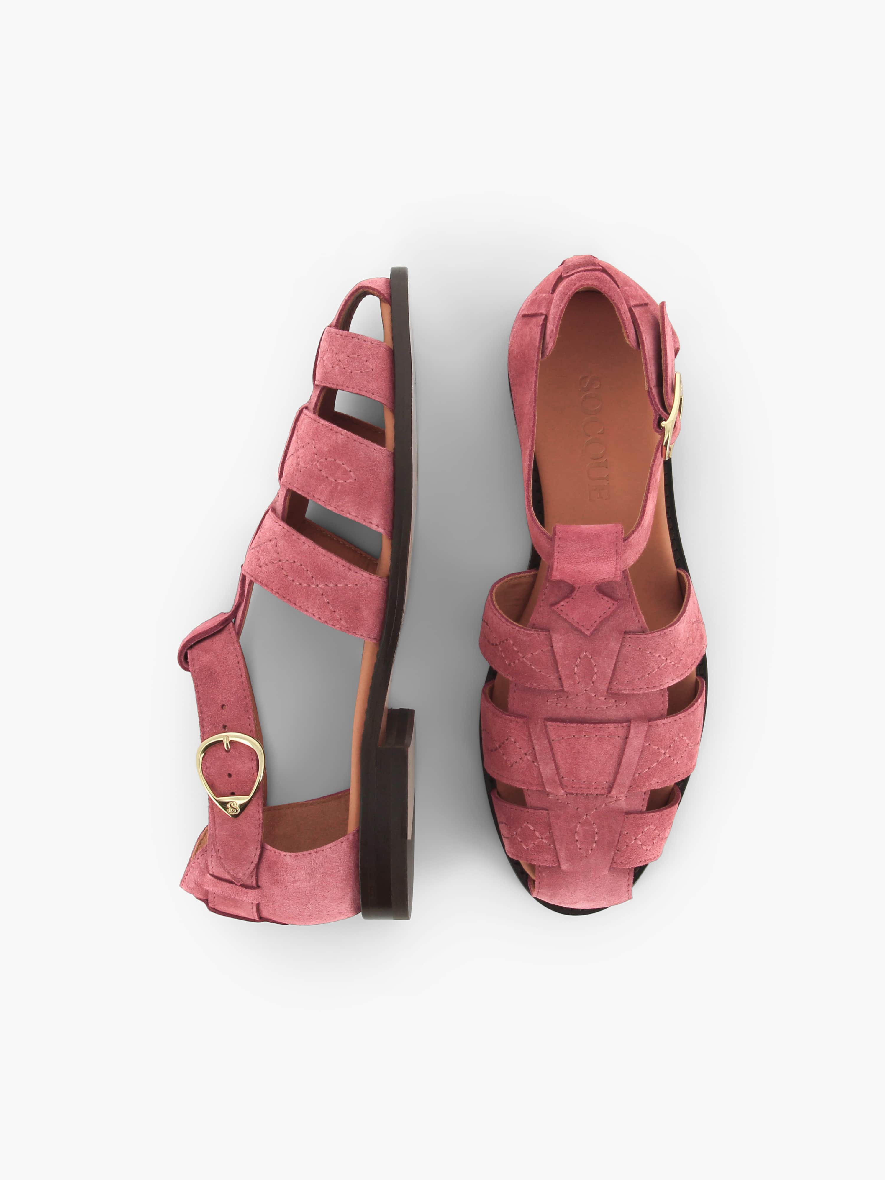Socque-Paris-Sandale-Fisherman-Daim-Rose-Top