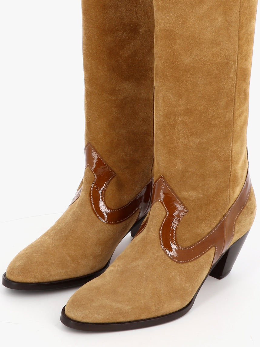 Socque-botte-santiag-dakota-camel-marron-detail