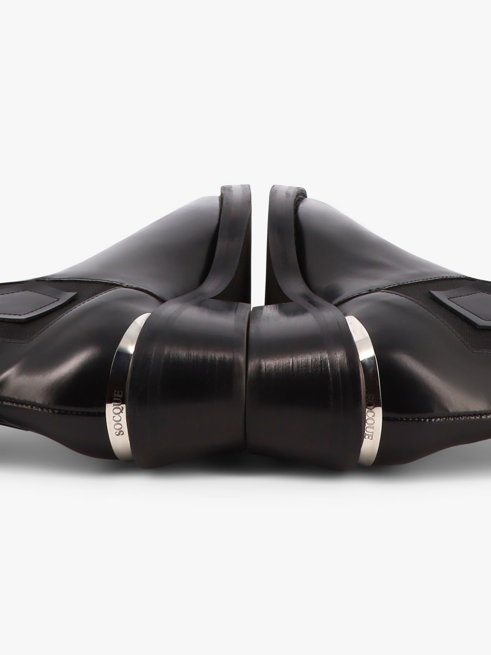 Socque-bottine-chelsea-Clyde-polido-noir-detail
