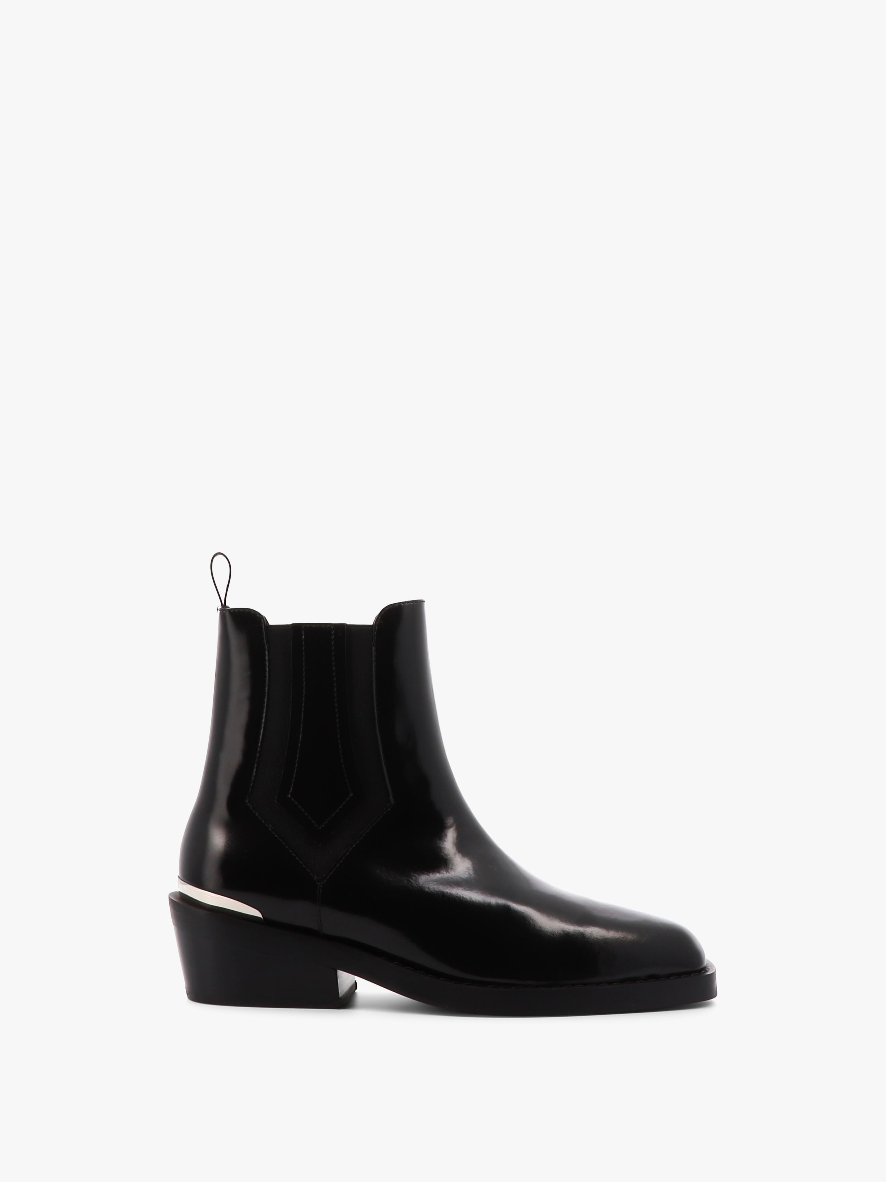 Socque-bottine-chelsea-Clyde-polido-noir-profil