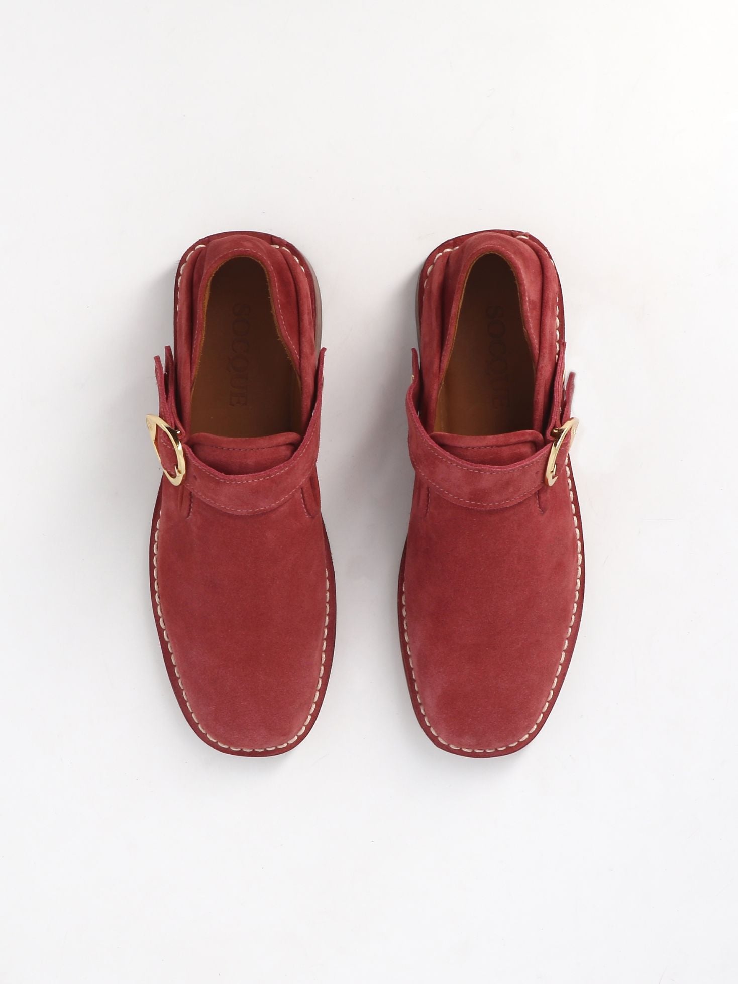 Socque Paris - Lucca Rose - Slipper mule sabot convertible en daim rose