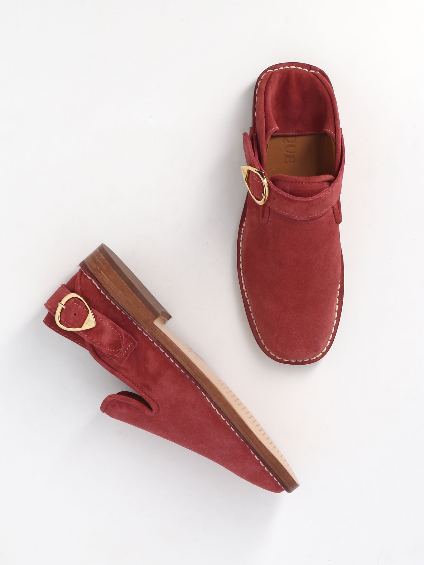 Socque Paris - Lucca Rose - Slipper mule sabot convertible en daim rose