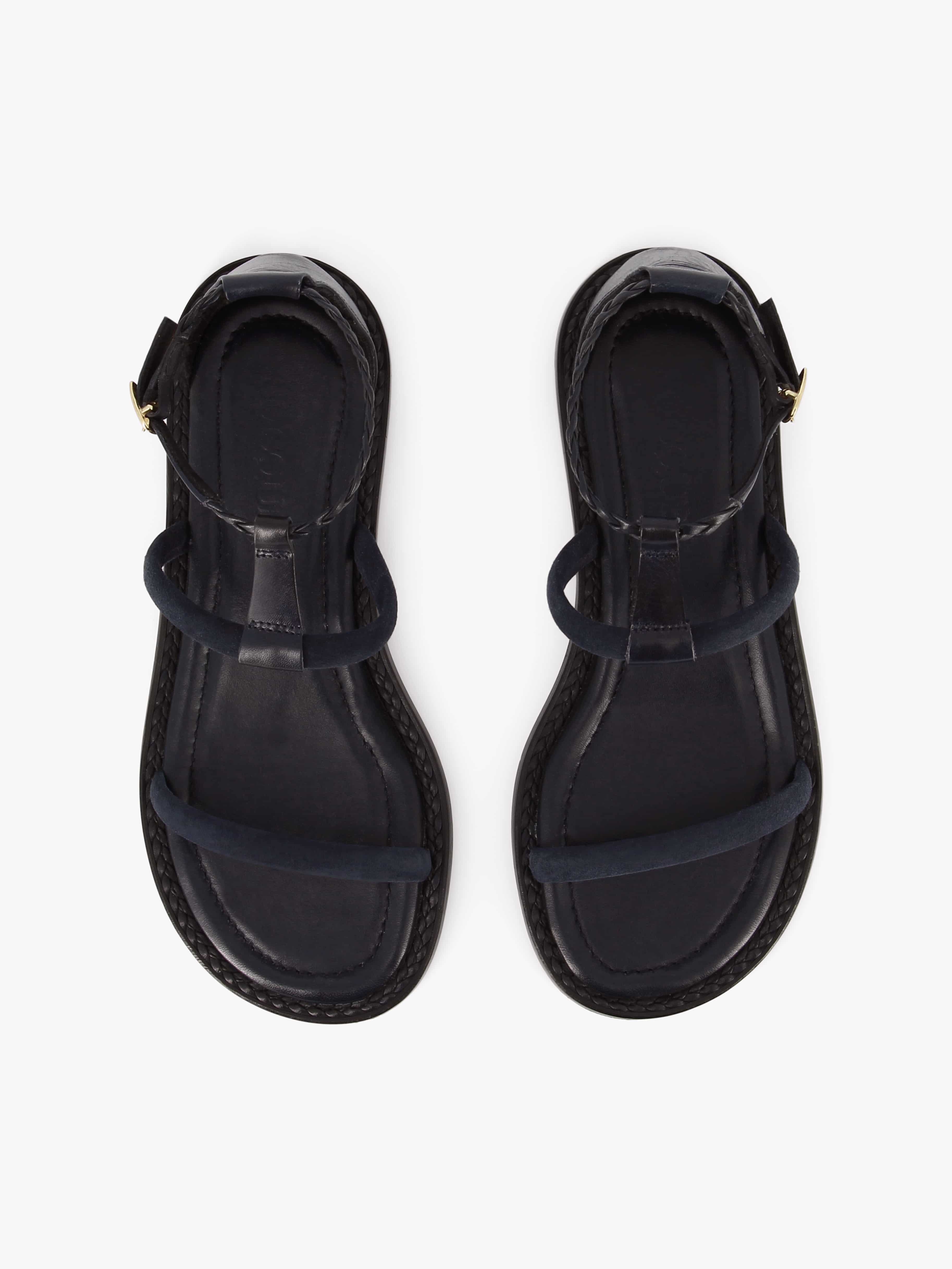 socque-sandales-fines-tresses-marine-palma-top-view