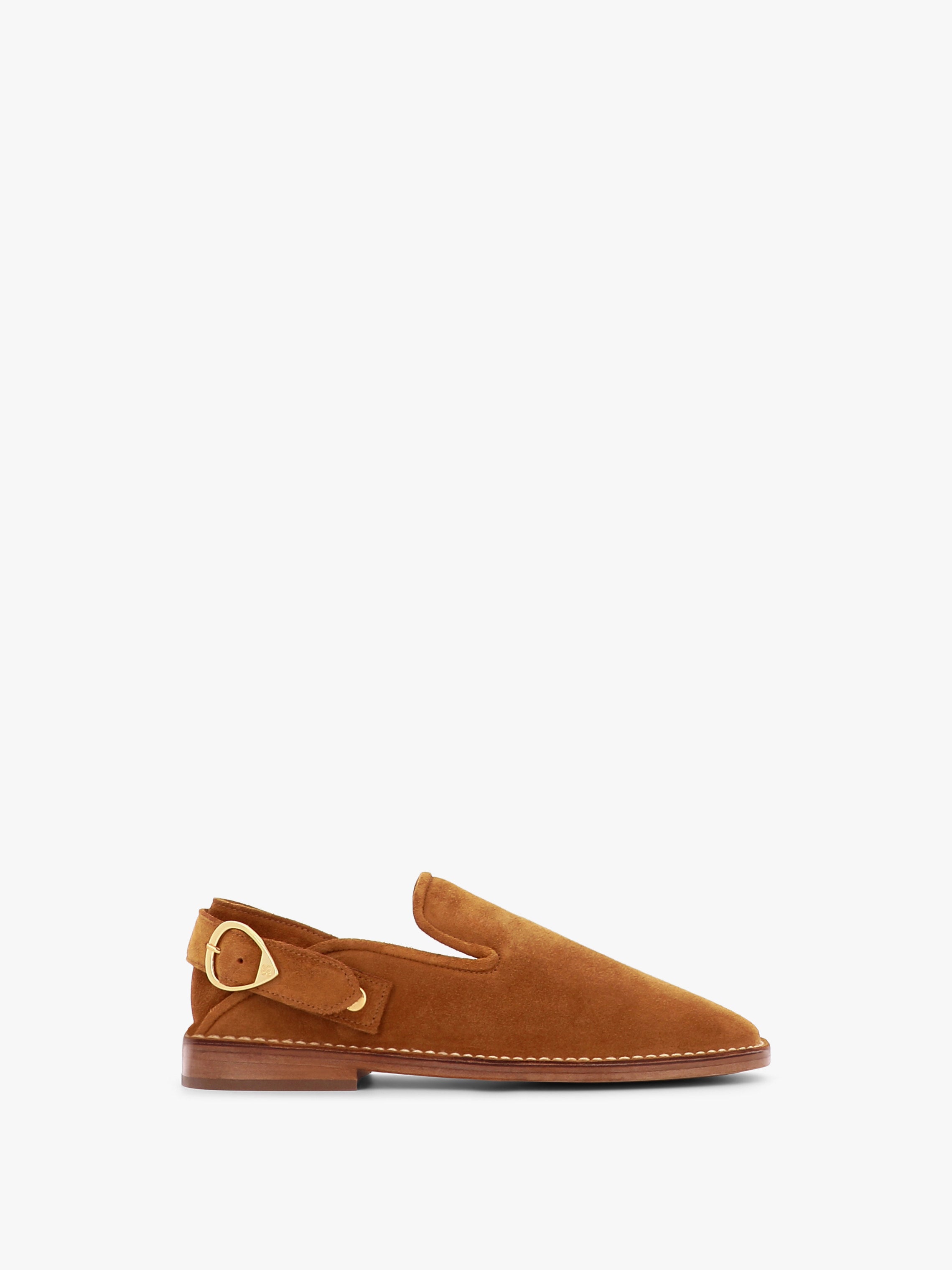 Socque Paris - Lucca Camel - Slipper mule sabot convertible en daim camel