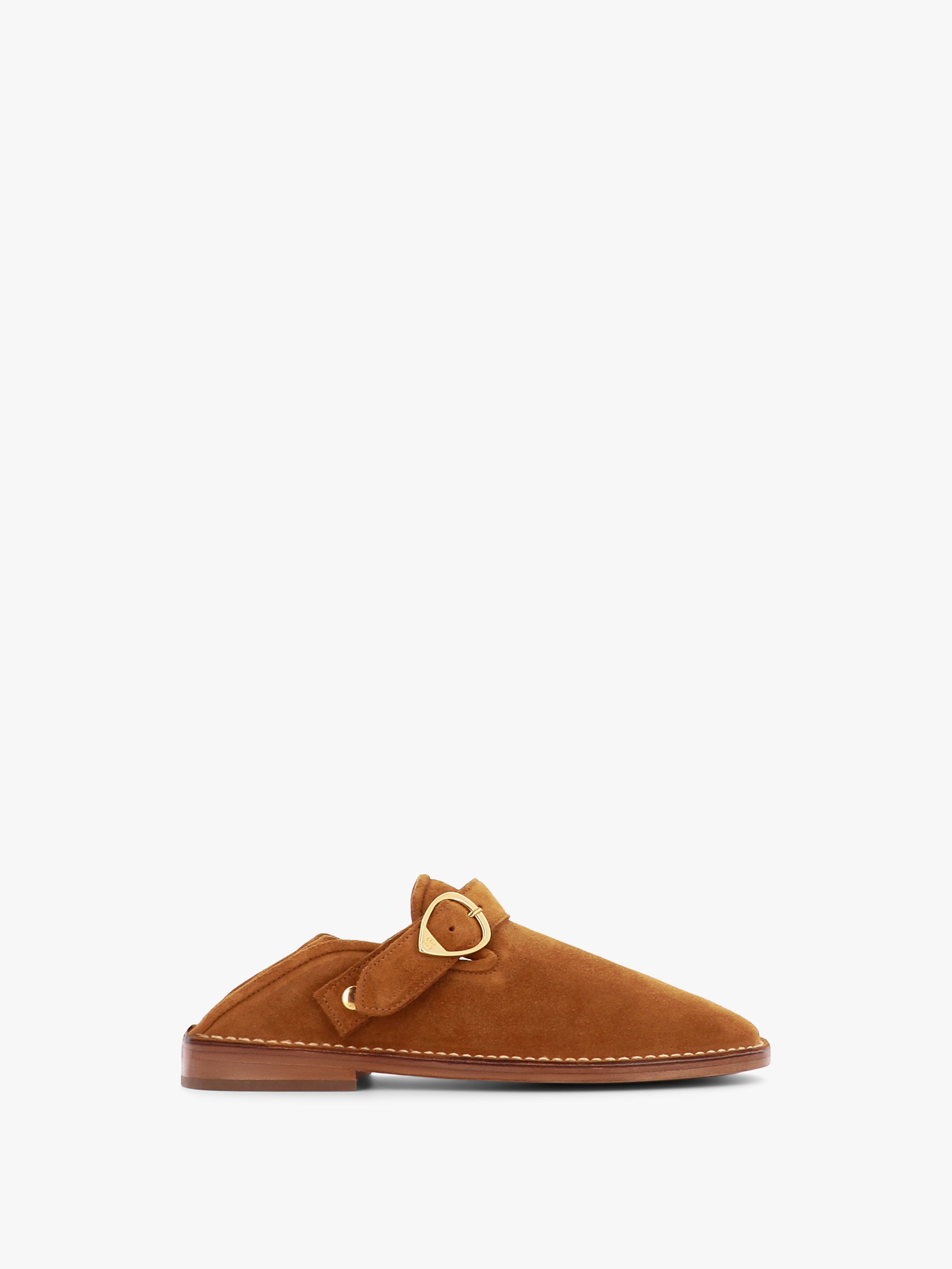 Socque Paris - Lucca Camel - Slipper mule sabot convertible en daim camel