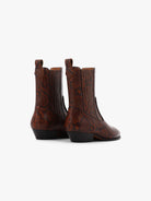 Socque-Abbey-bottine-santiag-cuir-imprime-python-vue-back