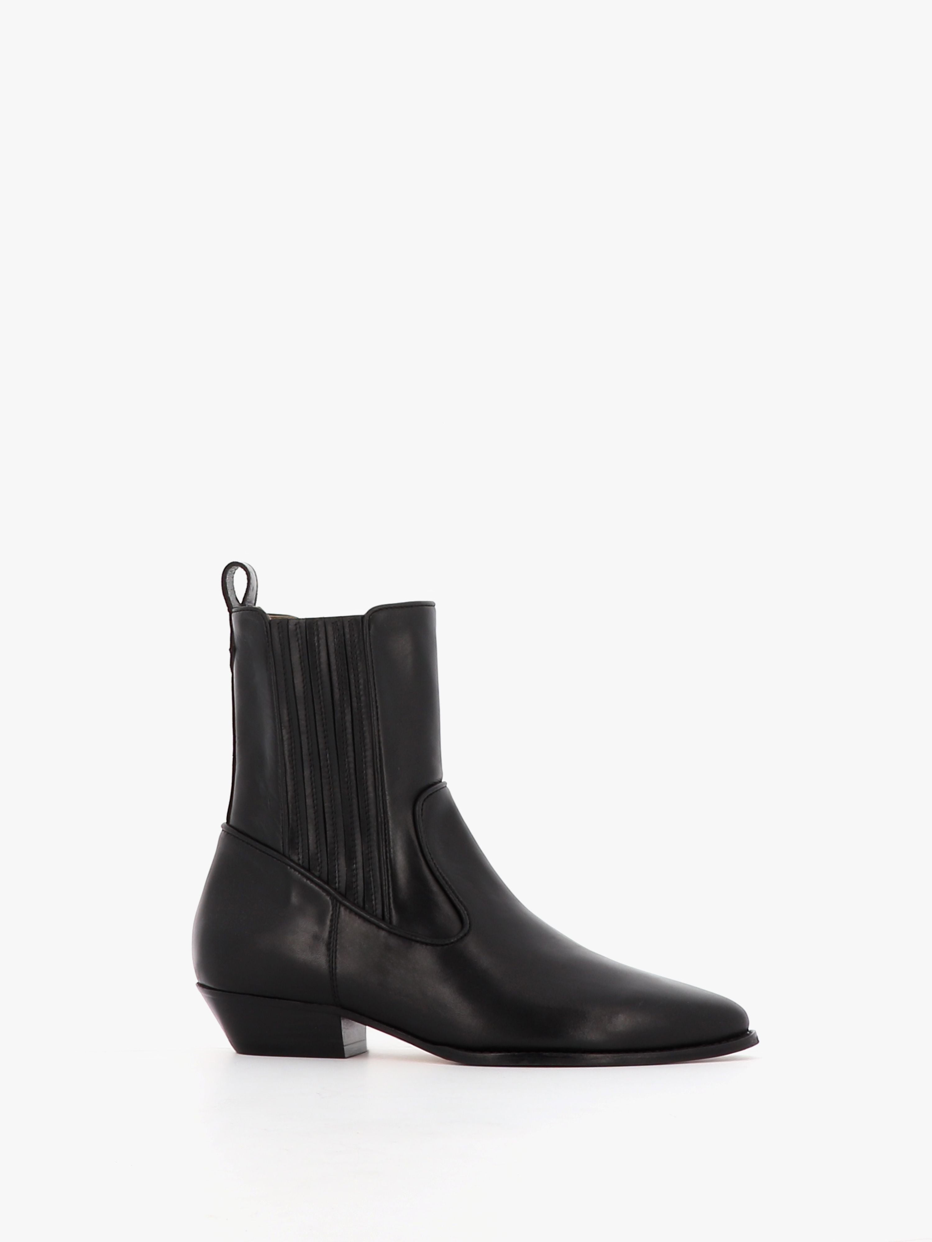 Socque-Bottines-Santiags-Abbey-Noir-Profil
