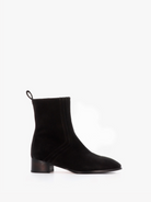 Socque Paris - Brighton Noir - Bottine plate hauteur cheville en daim noir