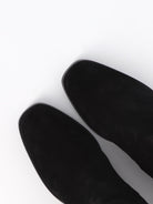 Socque Paris - Brighton Noir - Bottine plate hauteur cheville en daim noir