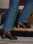 Socque-Cliff-bottine-cuir-marron-talon-portee