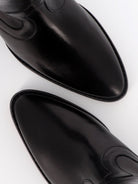 Socque-Dakota-Noir-Black-Botte-Haute-Cuir-Santiag-Top-Detail