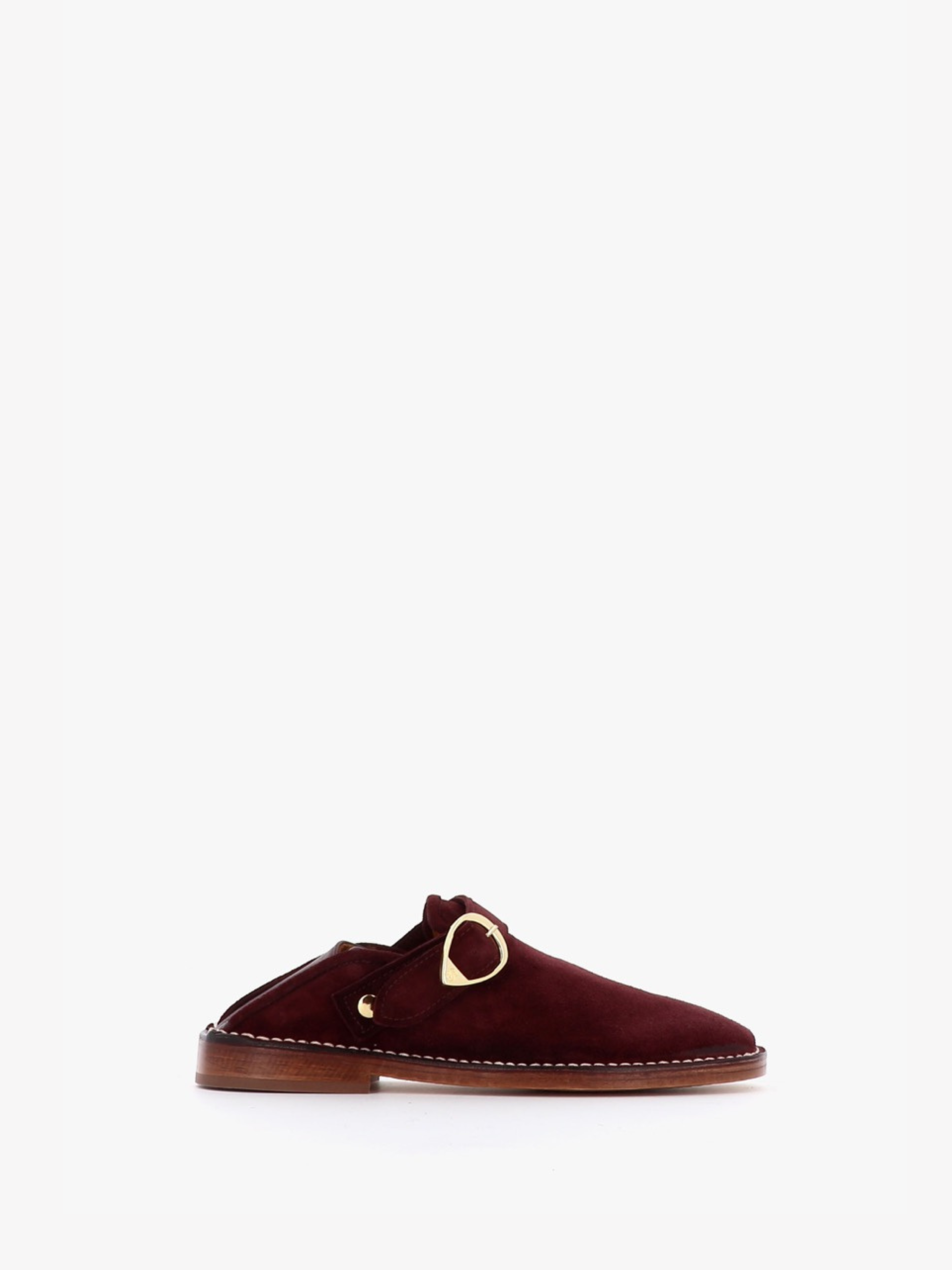 Socque Paris - Lucca Prune - Slipper mule sabot convertible en daim prune