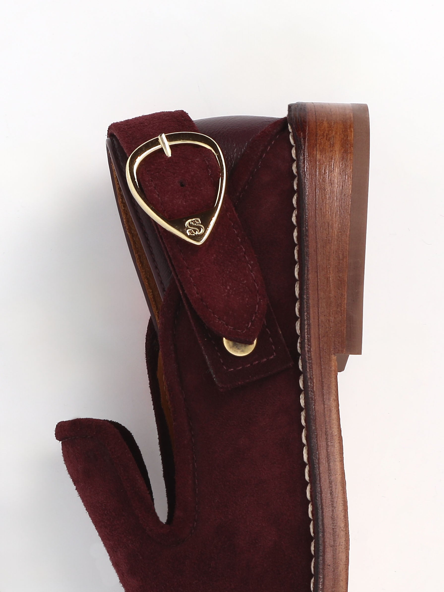 Socque Paris - Lucca Prune - Slipper mule sabot convertible en daim prune