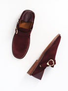 Socque Paris - Lucca Prune - Slipper mule sabot convertible en daim prune