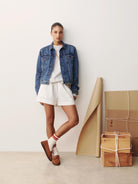 Socque-Mocassin-Indien-Totem-Daim-Camel-Portee