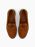 Socque-Mocassin-Indien-Totem-Daim-Camel-Vue-Top