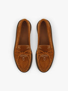 Socque-Mocassin-Indien-Totem-Daim-Camel-Vue-Top