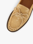 Socque-Mocassin-Indien-Totem-Daim-Sable-Top-Detail