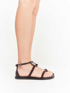 Socque-Palma-Chocolat-Sandale-cuir-daim-Portee