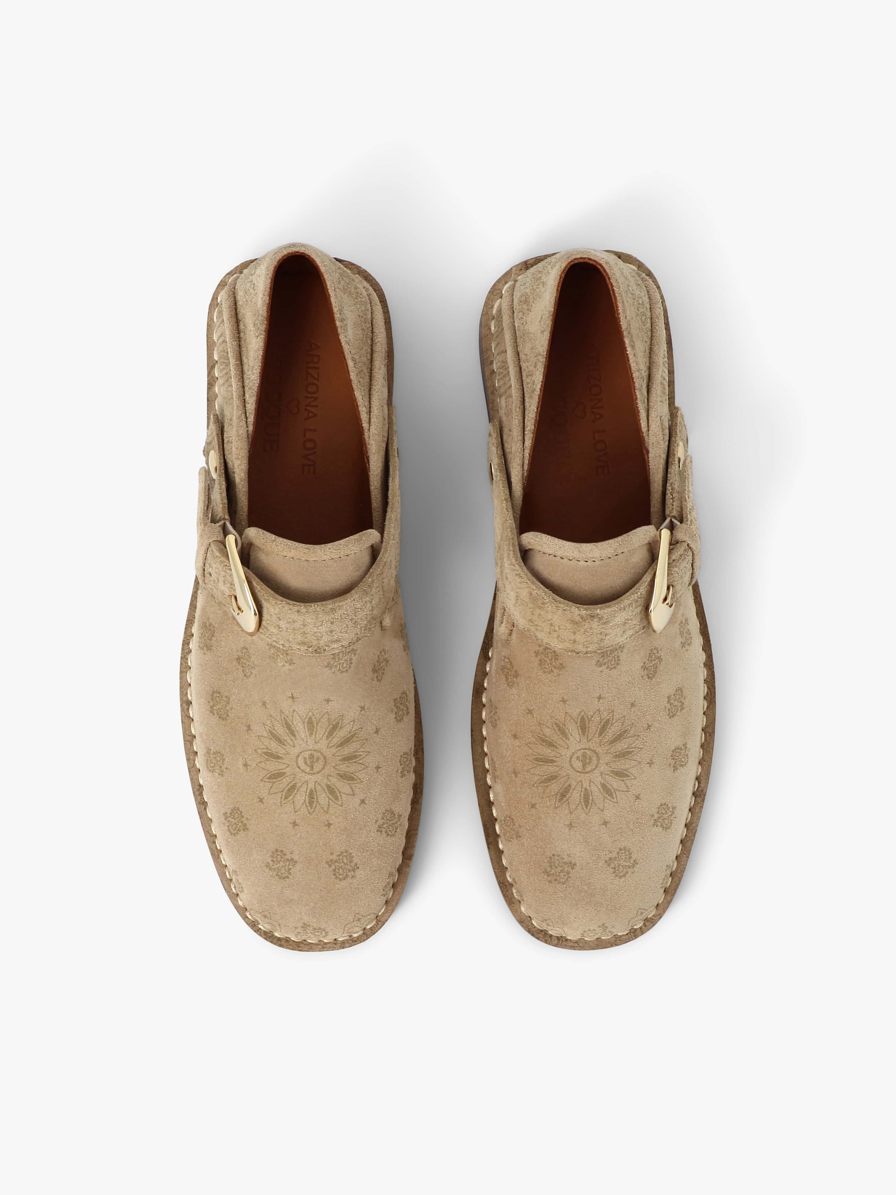 Socque-Paris-Arizona-Love-Bandana-Lucca-Daim-Taupe-Mule-Vue-Top