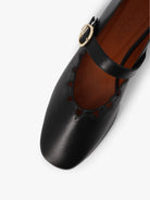 Socque-Paris-Ballerine-Babies-Ginger-Cuir-Lisse-Noir-Detail