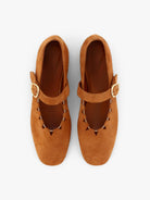 Socque-Paris-Ballerine-Babies-Ginger-Daim-Camel-Vue-Top