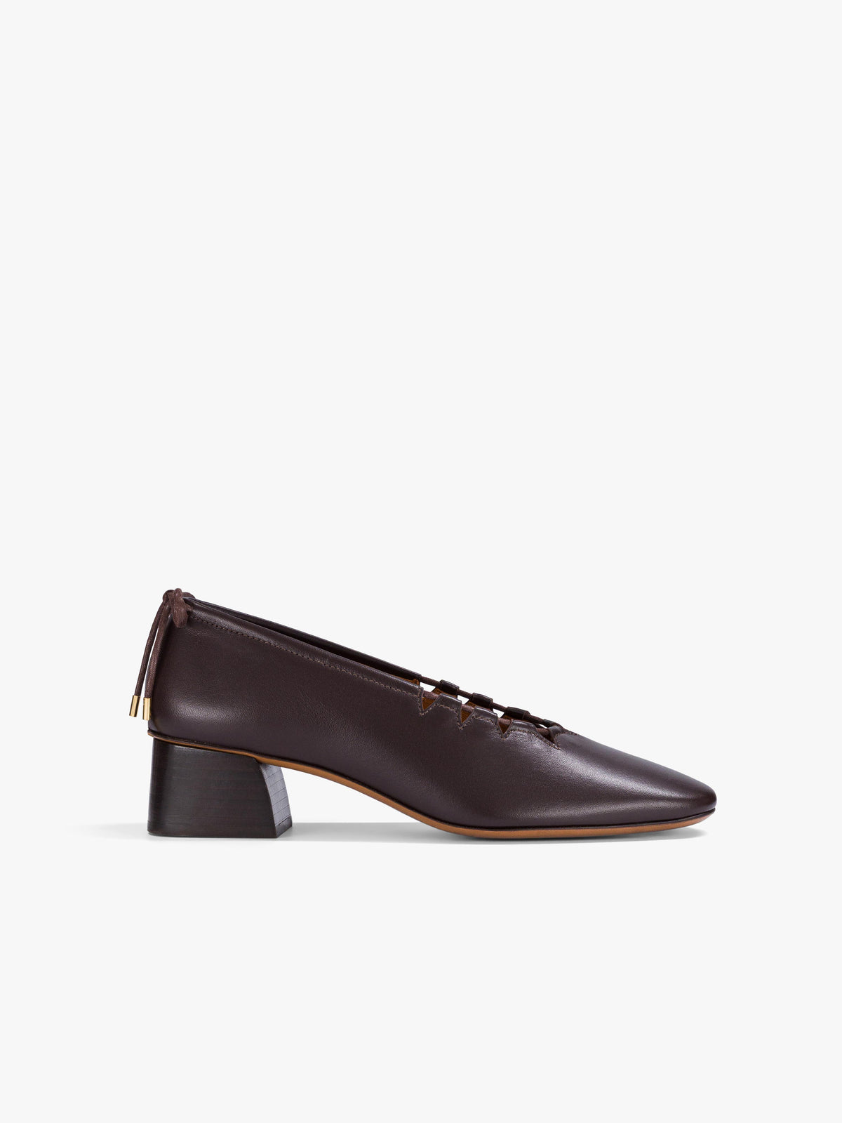 Socque-Paris-Ballerine-Escarpin-Moune-Cuir-Chocolat-Profil