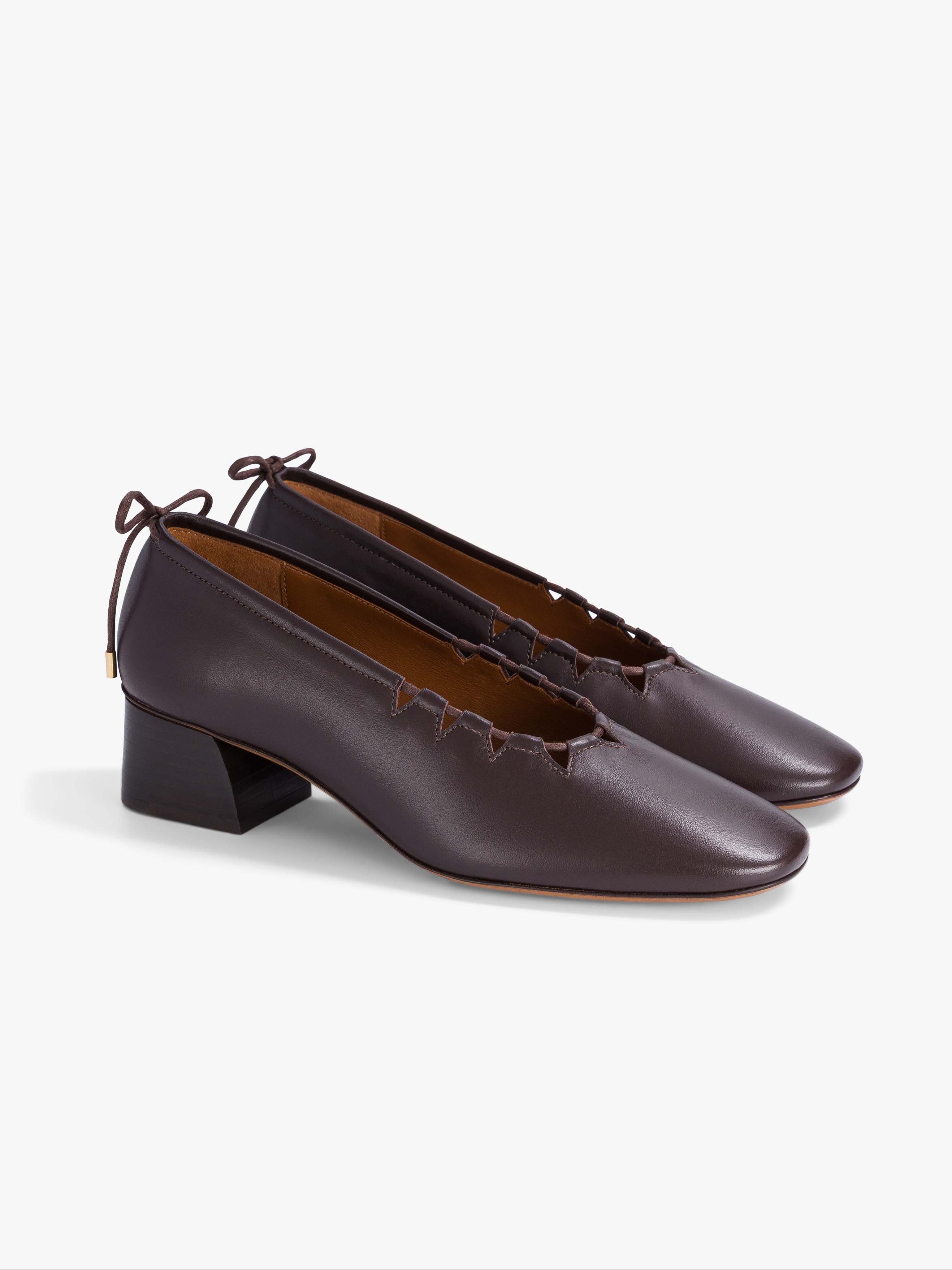 Socque-Paris-Ballerine-Escarpin-Moune-Cuir-Chocolat-Profil
