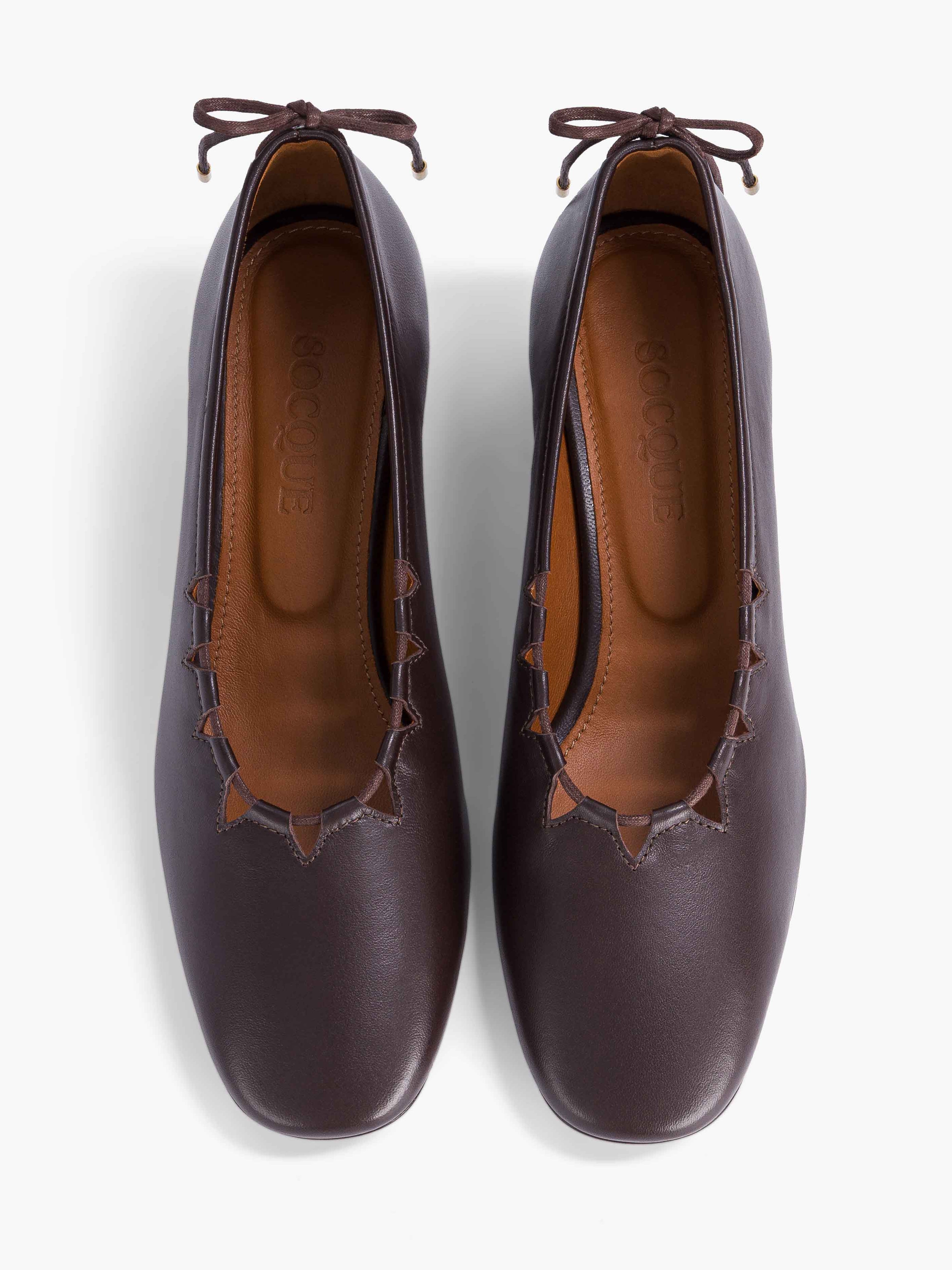 Socque-Paris-Ballerine-Escarpin-Moune-Cuir-Chocolat-Top