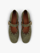 Socque-Paris-Ballerine-Ginger-Cuir-Daim-Kaki-Top