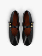 Socque-Paris-Ballerine-Ginger-Cuir-Noir-Vue-Top