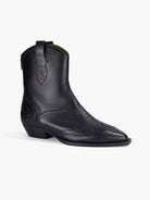 Socque-Paris-Boots-Bottine-Jackson-Cuir-Noir-Profil